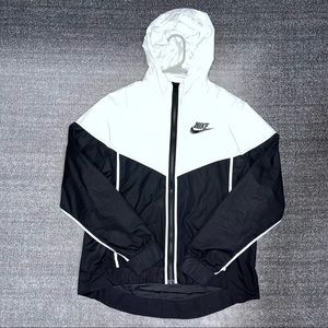 White and Black Nike Windbreaker